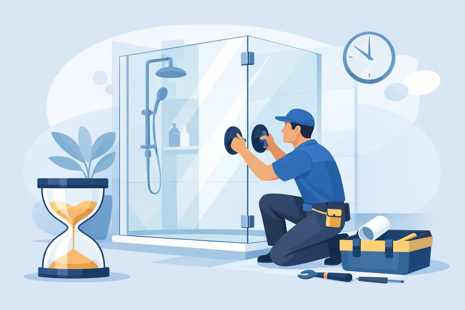 How Long to Install Frameless Shower Door?